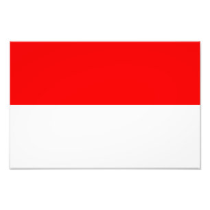 Indonesiens flagga fototryck