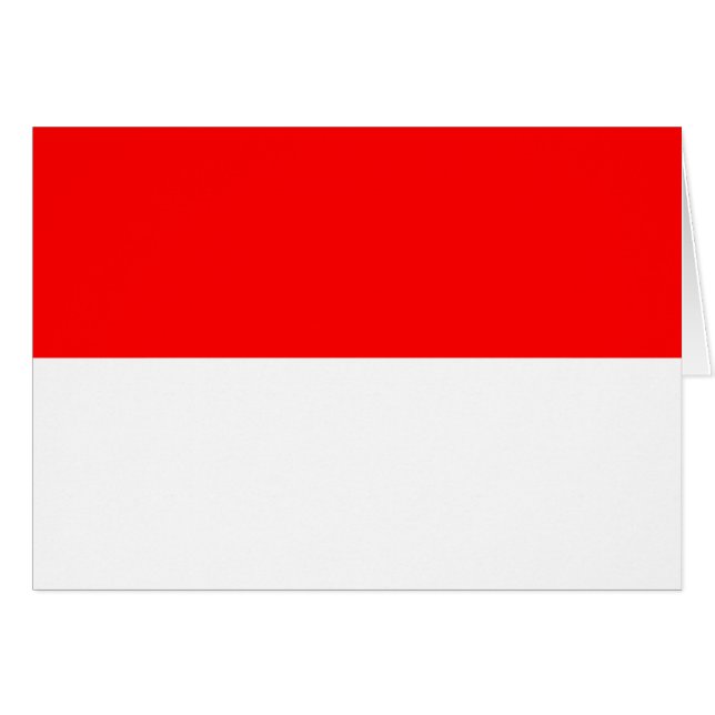 Indonesiens flagga hälsningskort (Framsidan Horizontal)