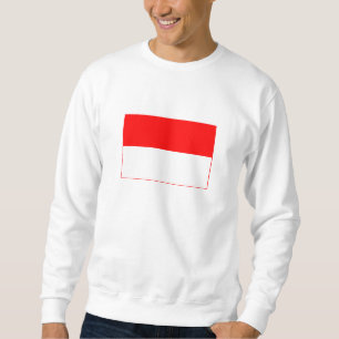 Indonesiens flagga lång ärmad tröja