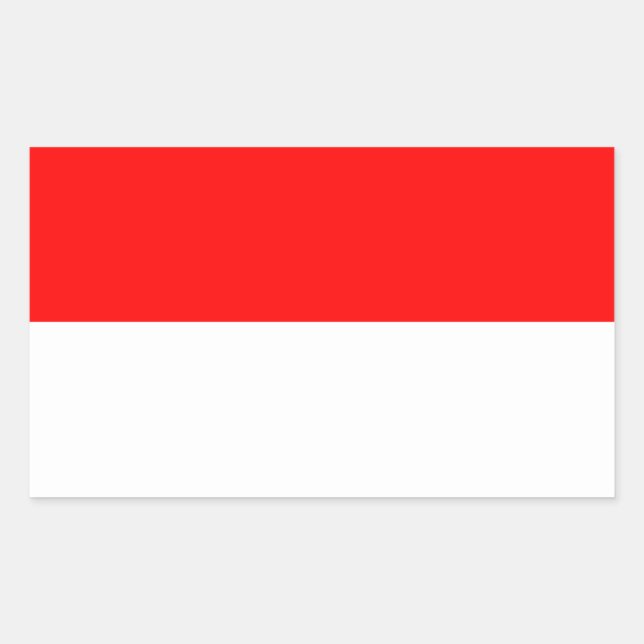 Indonesiens flagga rektangulärt klistermärke (Framsida)