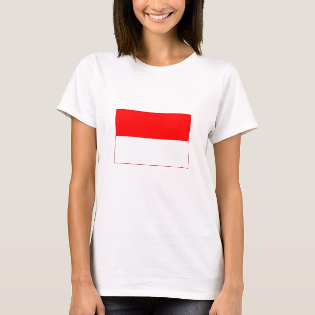 Indonesiens flagga t shirt (Framsida)