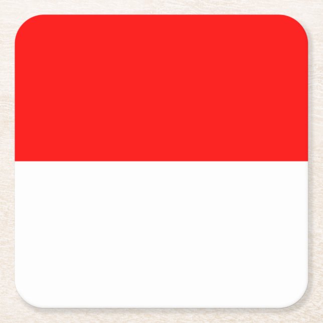 Indonesiens flagga underlägg papper kvadrat (Framsidan)