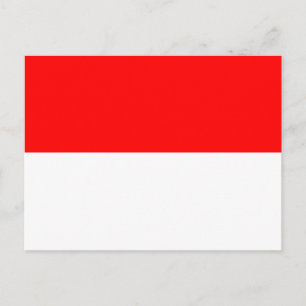 Indonesiens flagga vykort