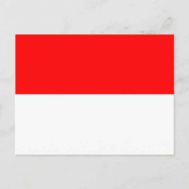 Indonesiens flagga vykort (Framsida)