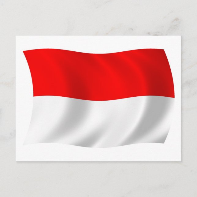Indonesiens flagga vykort (Framsida)