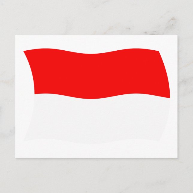 Indonesiens flagga vykort (Framsida)