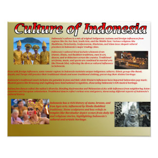 Indonesiens kultur fototryck