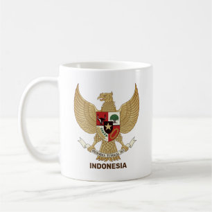Indonesiens nationella emblem kaffemugg