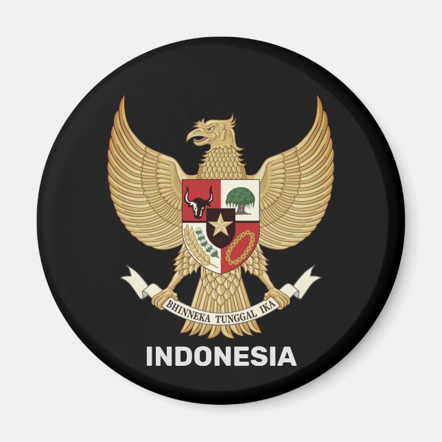 Indonesiens nationella emblem magnet (Framsidan)