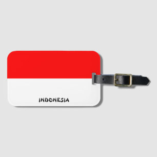 Indonesiens nationella Flagga Patriotic Bagagebricka