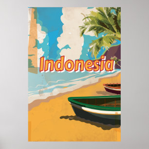 Indonesiens Vintage Poster semester