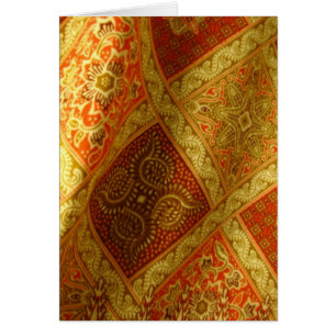 Indonesisk Batik Hälsningskort