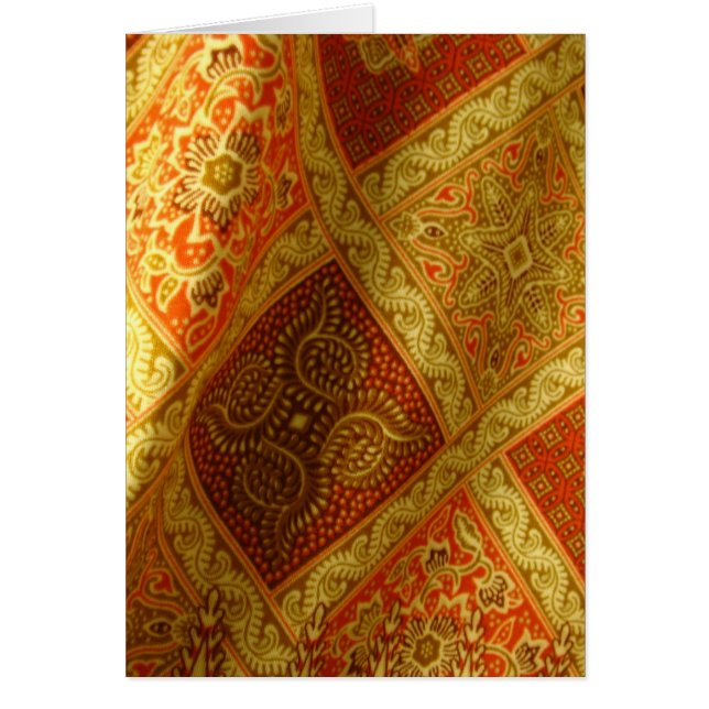 Indonesisk Batik Hälsningskort (Framsidan)