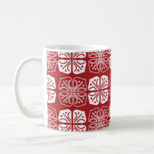 Indonesisk Batik Kawung Gurda Design Kaffemugg