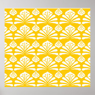 Indonesisk batik: kawung, gurda motifs. poster