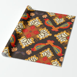 Indonesisk batik-motiv med mycket särskiljande flo presentpapper