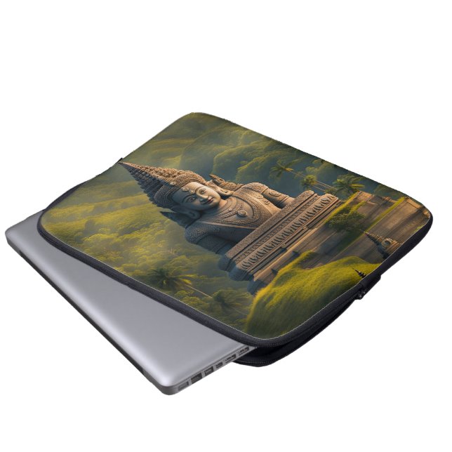 Indonesisk Bergs Buddha  Laptop Fodral (Framre botten)