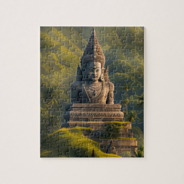 Indonesisk bergsbuddha  pussel (Vertikal)