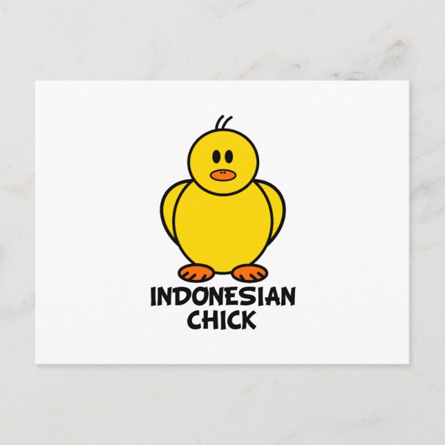 Indonesisk Chick Vykort (Framsida)