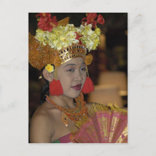 indonesisk dansare vykort