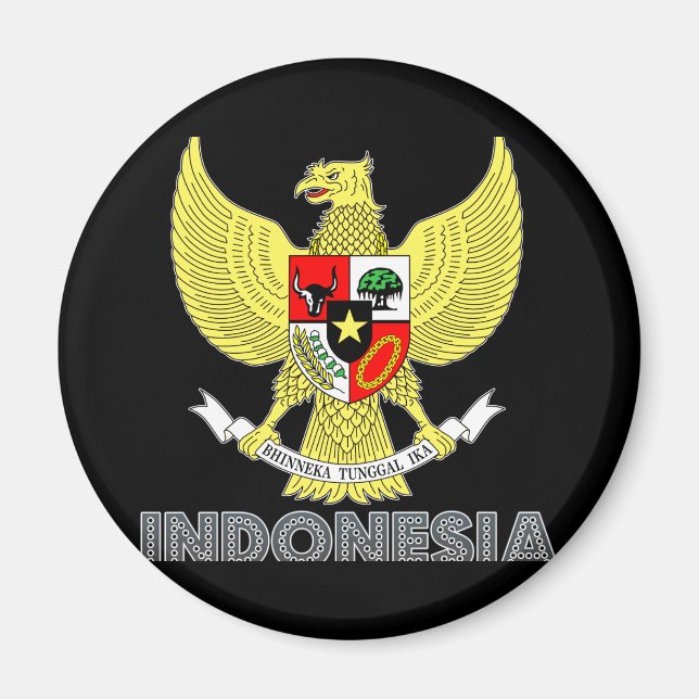 Indonesisk Emblem Magnet (Framsidan)