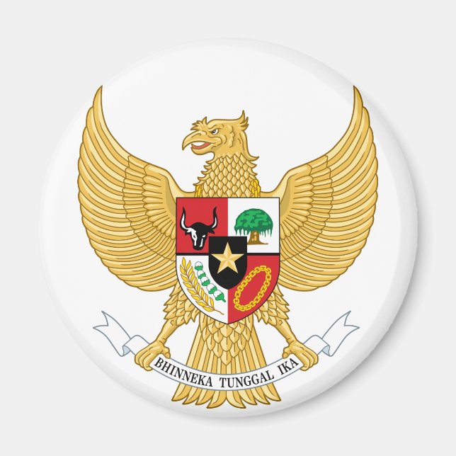 indonesisk emblem magnet (Framsidan)