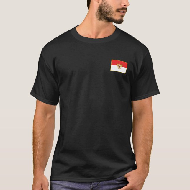 Indonesisk flagg T-shirt (Framsida)