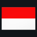 Indonesisk flagga fototryck<br><div class="desc">Patriotisk flagga av Indonesien.</div>