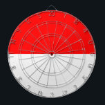 Indonesisk Flagga (Indonesien) Darttavla<br><div class="desc">Detta mönster är utmärkande för den indonesiska flagga, som är en ö land i Sydostasien och Oceanien, mellan Indiska oceanen och Stilla havet. Landet är för närvarande det fjortonde största land i världen per land, och det är hem för nästan 300 miljoner människor, skapar det till världens fjärde folkrikaste land....</div>