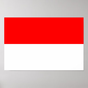 Indonesisk flagga poster