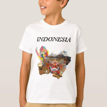 Indonesisk Java Dance och söta djur T-Shirt Kids