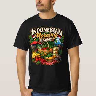 Indonesisk morgnadmarknad t shirt
