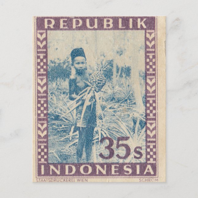 Indonesisk post frimärke (Framsida)