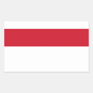indonesiska flagga rektangulärt klistermärke