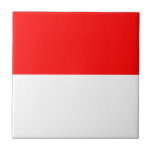 Indonesiska flaggan kakelplatta<br><div class="desc">Patriotisk flagga från Indonesien.</div>