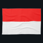 Indonesiska flaggan kökshandduk<br><div class="desc">Patriotisk flagga från Indonesien.</div>