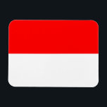 Indonesiska flaggan magnet<br><div class="desc">Patriotisk flagga från Indonesien.</div>