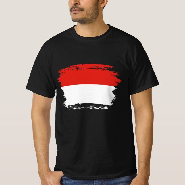 indonesiska flaggan t shirt (Framsida)