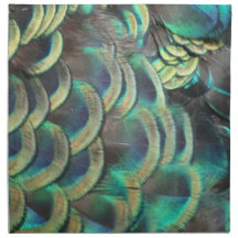 Indonesiska peacock Feathers Mönster Trasa Napkin