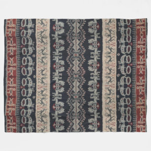 Indonesiska stam- Ikat textilWeavings Indonesien Fleecefilt