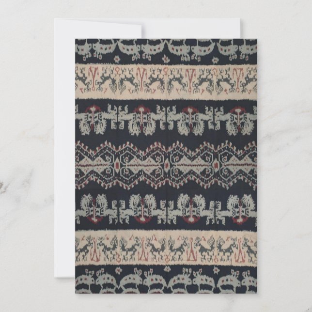 indonesiska stamjkat Textiles Weavings Indonesia Inbjudningar (Framsida)