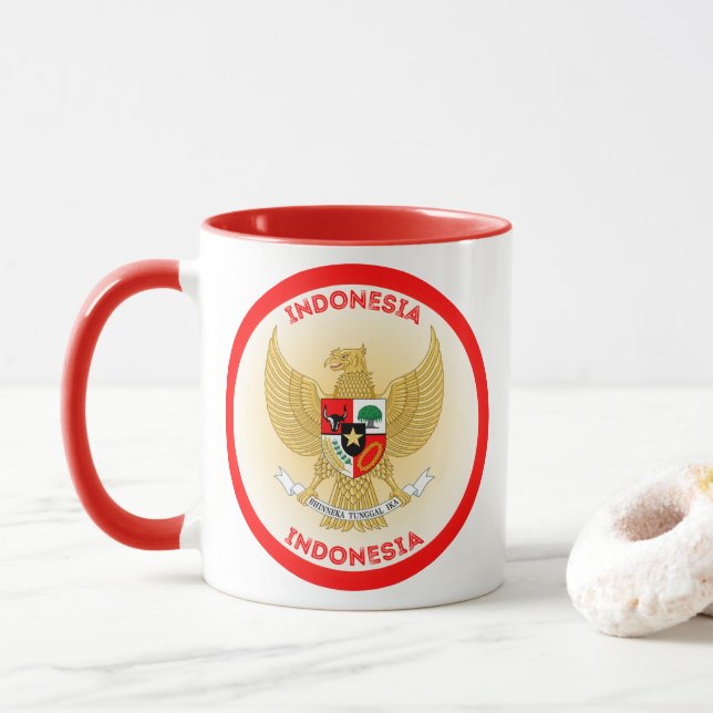 Indonesiskt kulturarvssymbol mugg (Med munk)