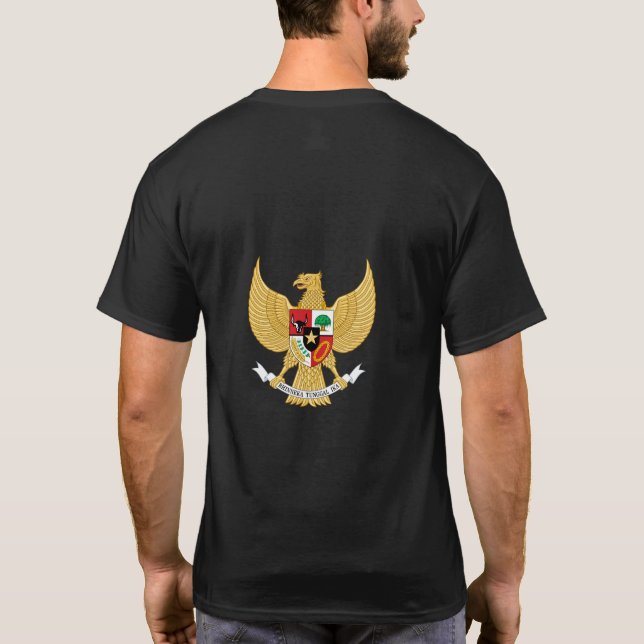 Indonesiskt nationellt emblem Polo Shirt T Shirt (Baksida)