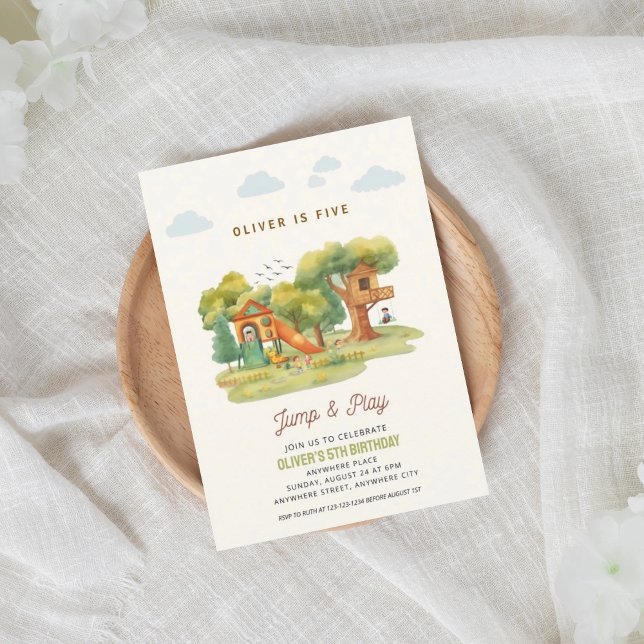 Indoor playground birthday party invitation inbjudningar (Skapare uppladdad)