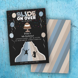 Indoor Slide Park Boys Playground Birthday Party Inbjudningar