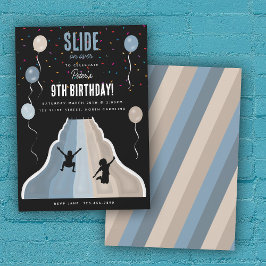 Indoor Slide Park Playground Boys Birthday Party Inbjudningar