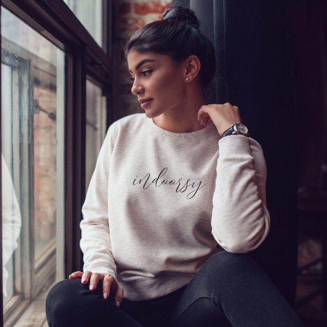 Indoorsy Crewnacken | Mysigt Funny Pullover Sweats T Shirt (Skapare uppladdad)