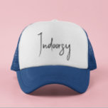 Indoorsy Script Funny Keps<br><div class="desc">Den här designen kan vara personlig om du väljer Redigera design. Du kan också överföra till andra objekt. Kontakta mig på colorflowcreations@gmail.com eller använda alternativet chatta överst på sidan om du vill ha den här designen på en annan produkt eller behöver hjälp med den här designen. Jag kan inte hjälpa...</div>