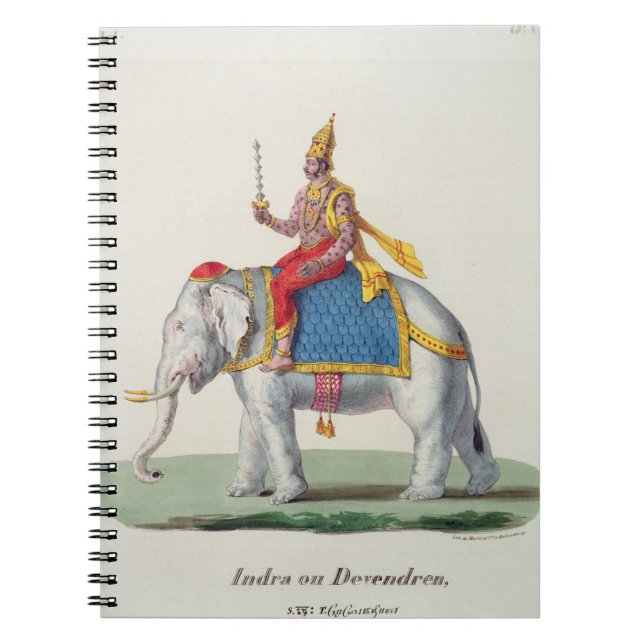 Indra eller Devendra, från "L'Inde francaise…", Anteckningsbok (Framsidan)