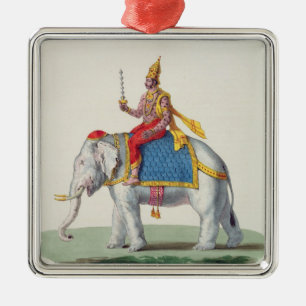 Indra eller Devendra, från "L'Inde francaise…", Julgransprydnad Metall